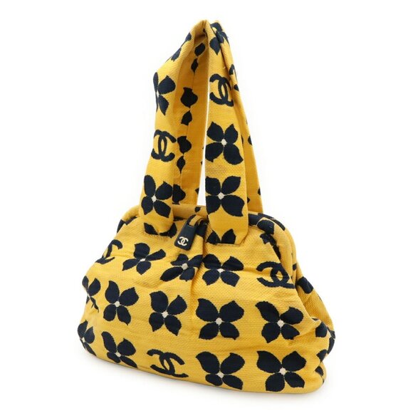 CHANEL Blue Canvas Logo Bag - Picture 3 of 8